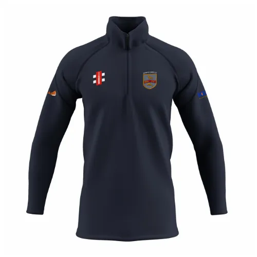 gray-nicolls-brighton-hove-cc-gts-pile-1-4-zip-junior-blu-navy-scuro image 1