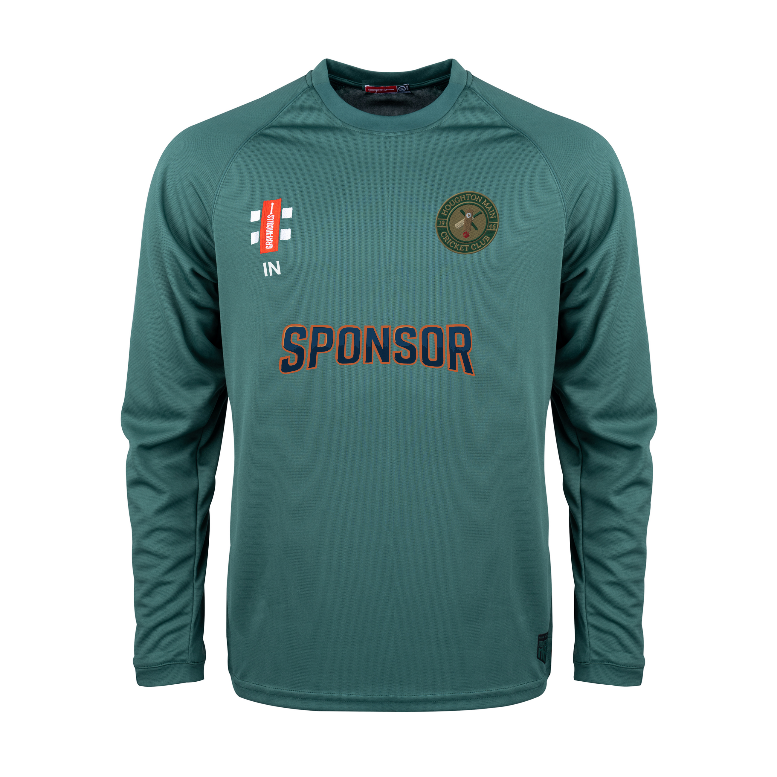 gray-nicolls-houghton-main-cc-junior-matrix-v2-maglia-l-s-training-verde image 1