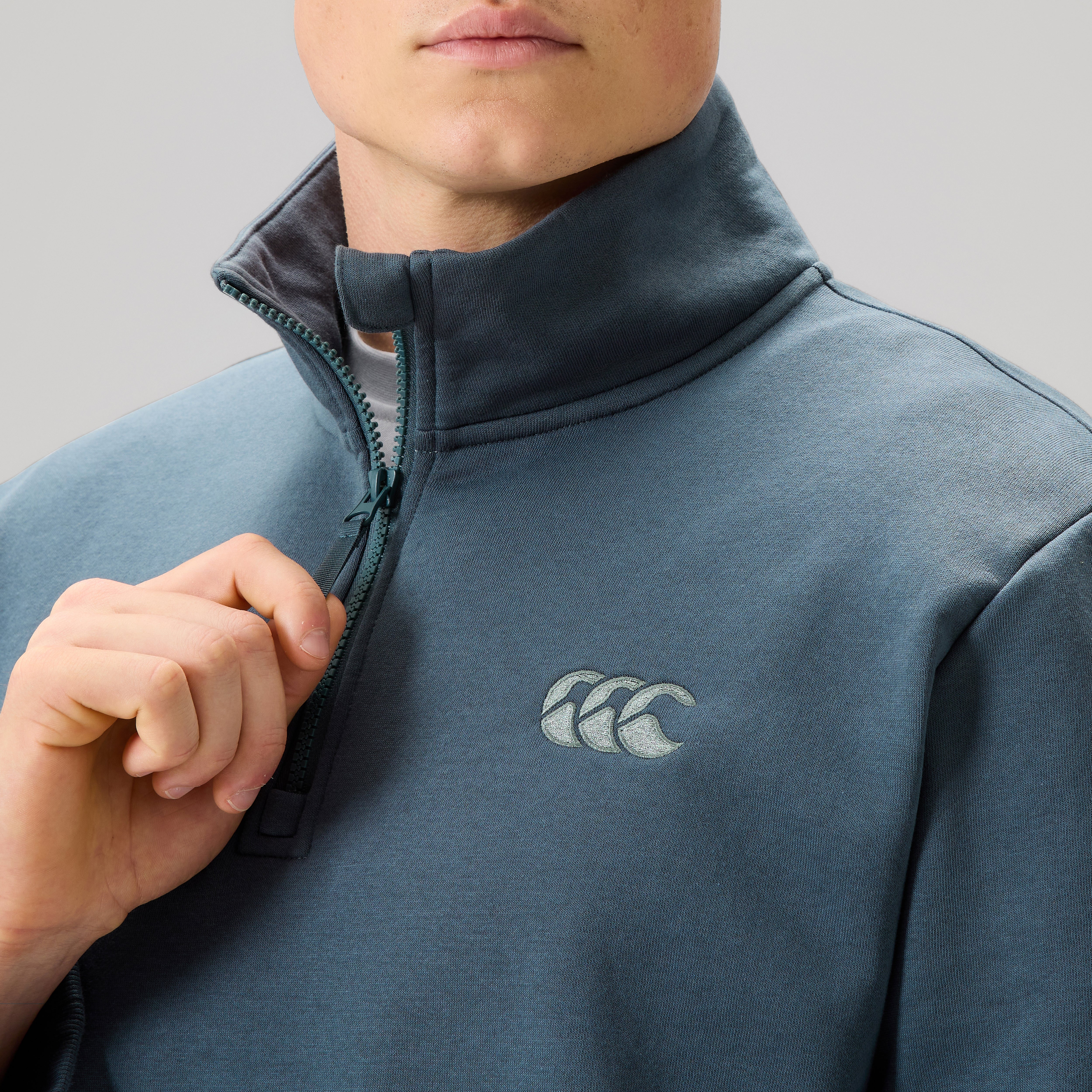 canterbury-fundamentals-1-4-zip-felpa-uomo-grigio image 7