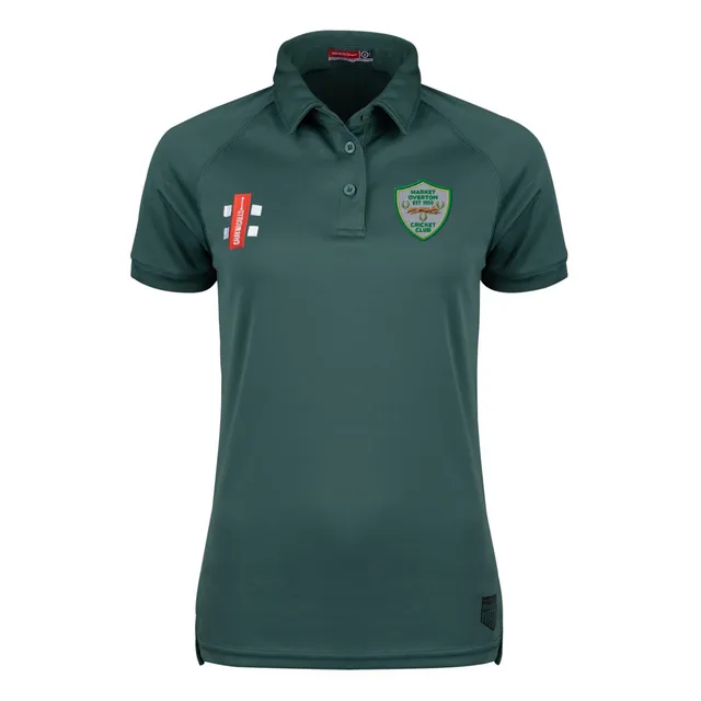 gray-nicolls-matrix-v2-polo-cricket-market-overton-cc-donna-verde-manica-corta image 1