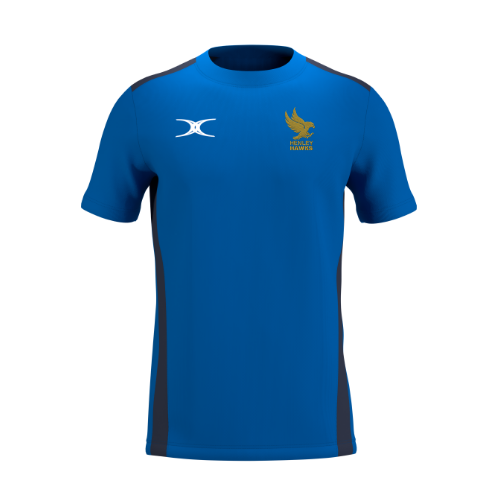 gilbert-rugby-atom-t-shirt-junior-manica-corta-henley-hawks-royal-dark-navy image 1