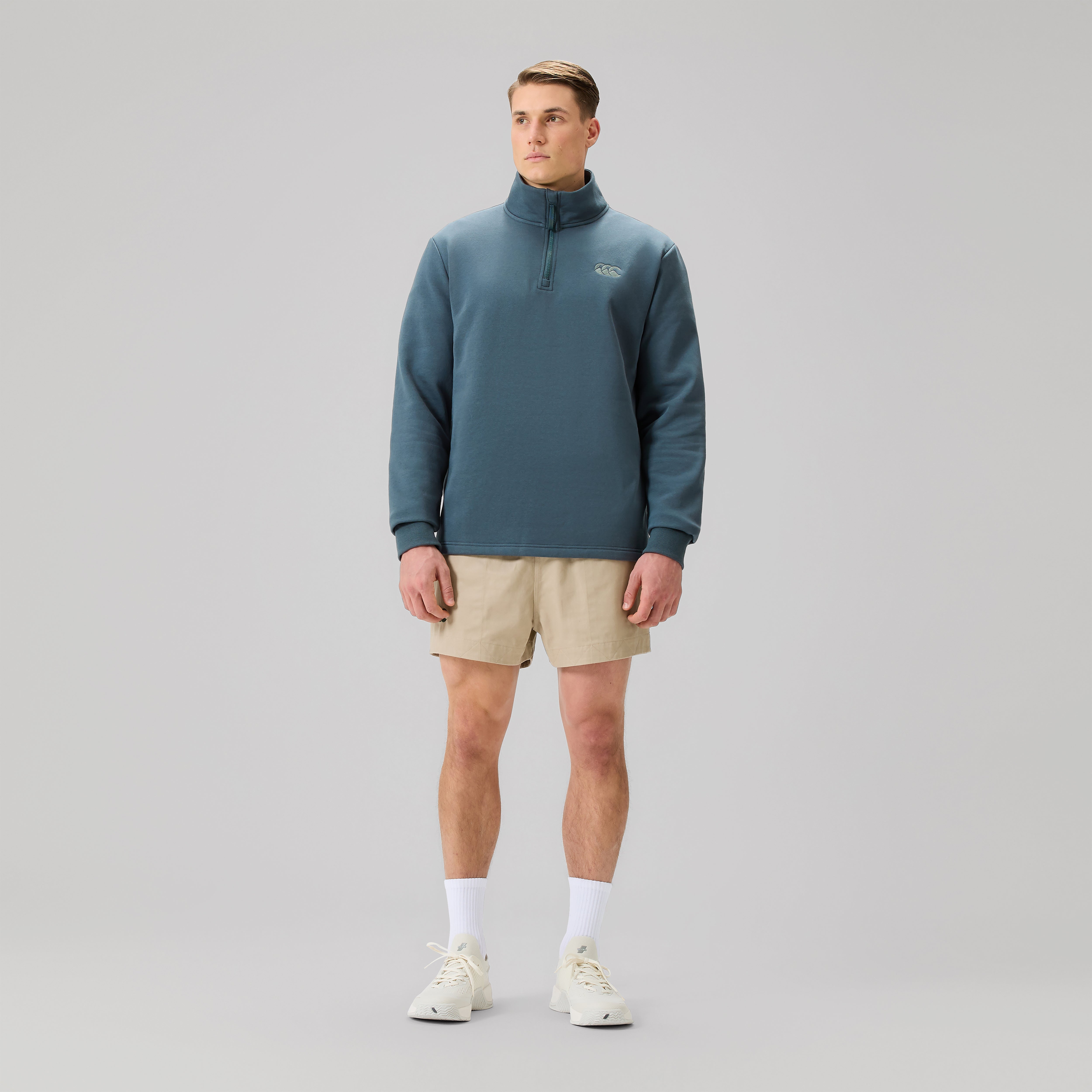 canterbury-fundamentals-1-4-zip-felpa-uomo-grigio image 2