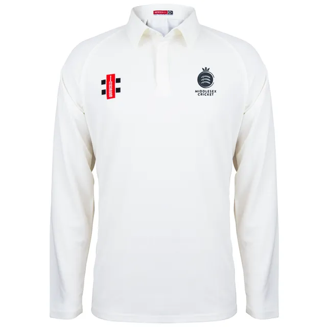 gray-nicolls-middlesex-cag-matrix-v2-camicia-cricket-junior-manica-lunga-avorio image 1