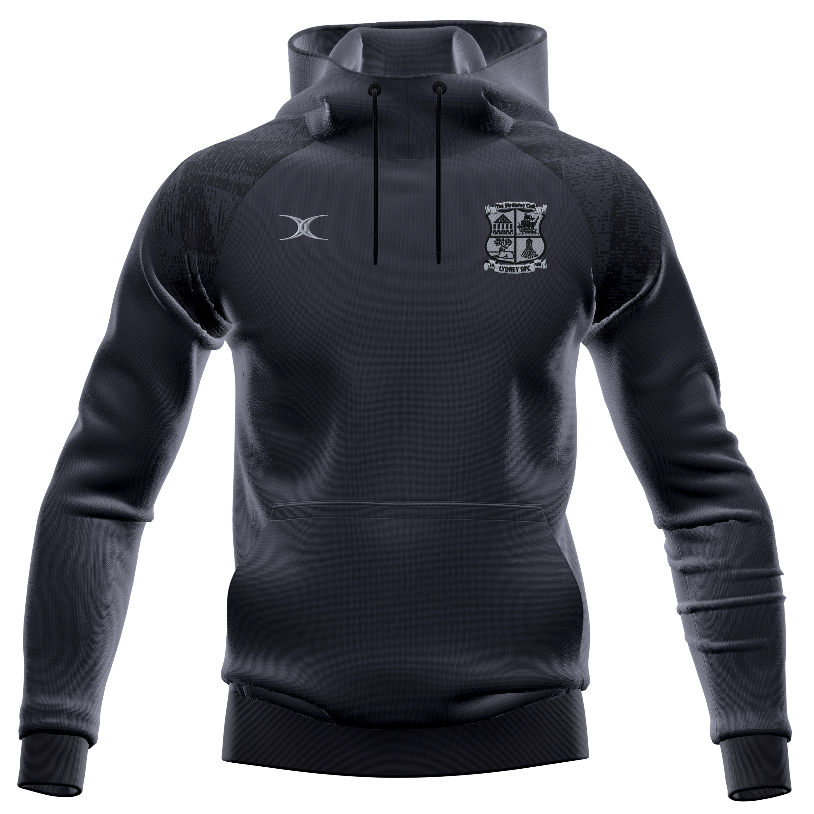 gilbert-rugby-lydney-rfc-senior-gts-felpa-con-cappuccio-nera image 1