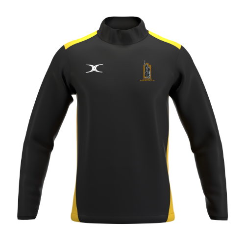 gilbert-rugby-winchester-rfc-atom-giacca-warm-up-top-senior-black-gold image 1