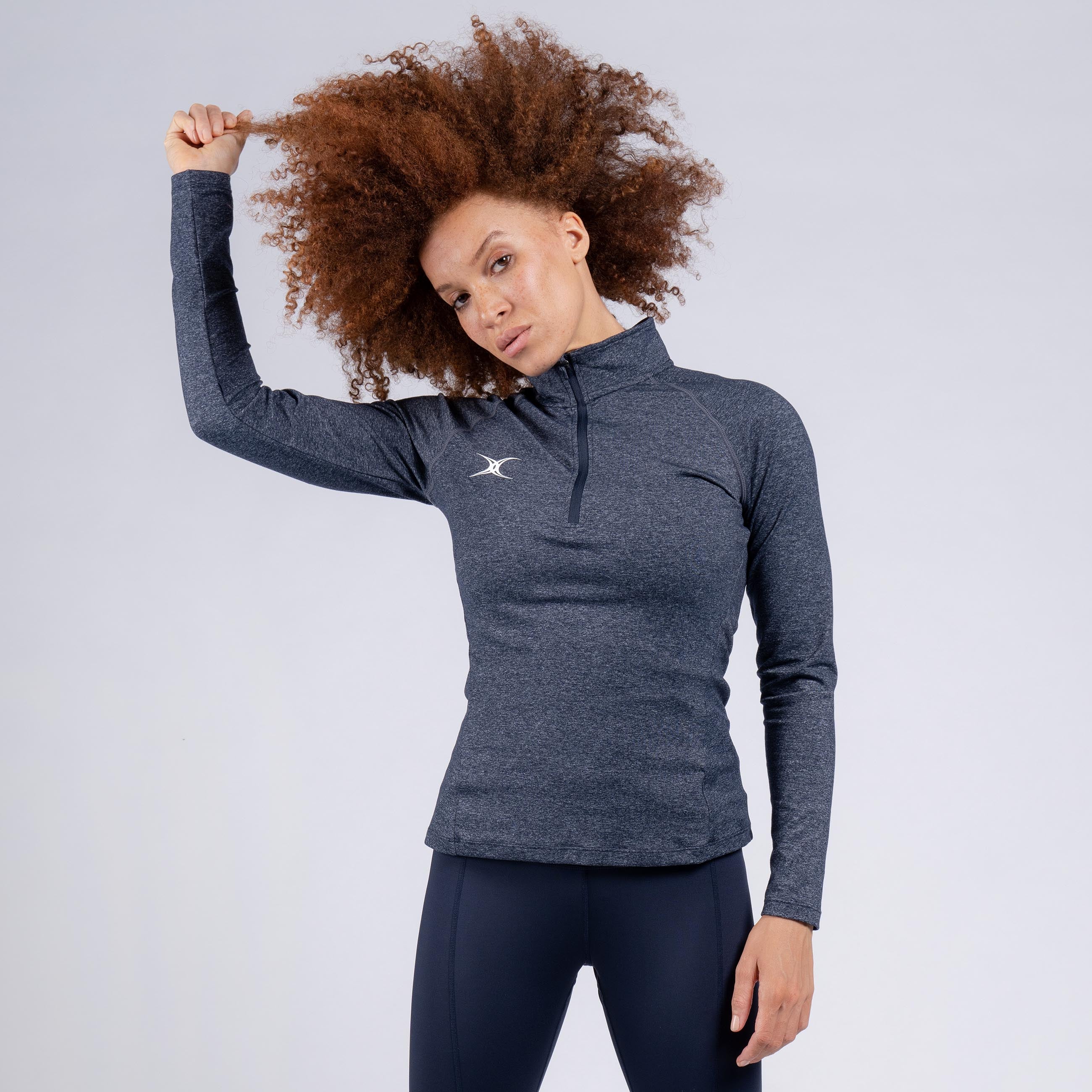 gilbert-rugby-synergie-pro-top-warm-up-donna-nero-blu-navy image 6