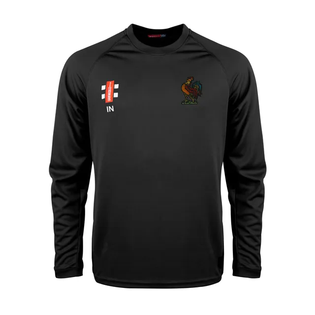 gray-nicolls-harrogate-cc-senior-black-matrix-v2-tee-shirt-manica-lunga image 1