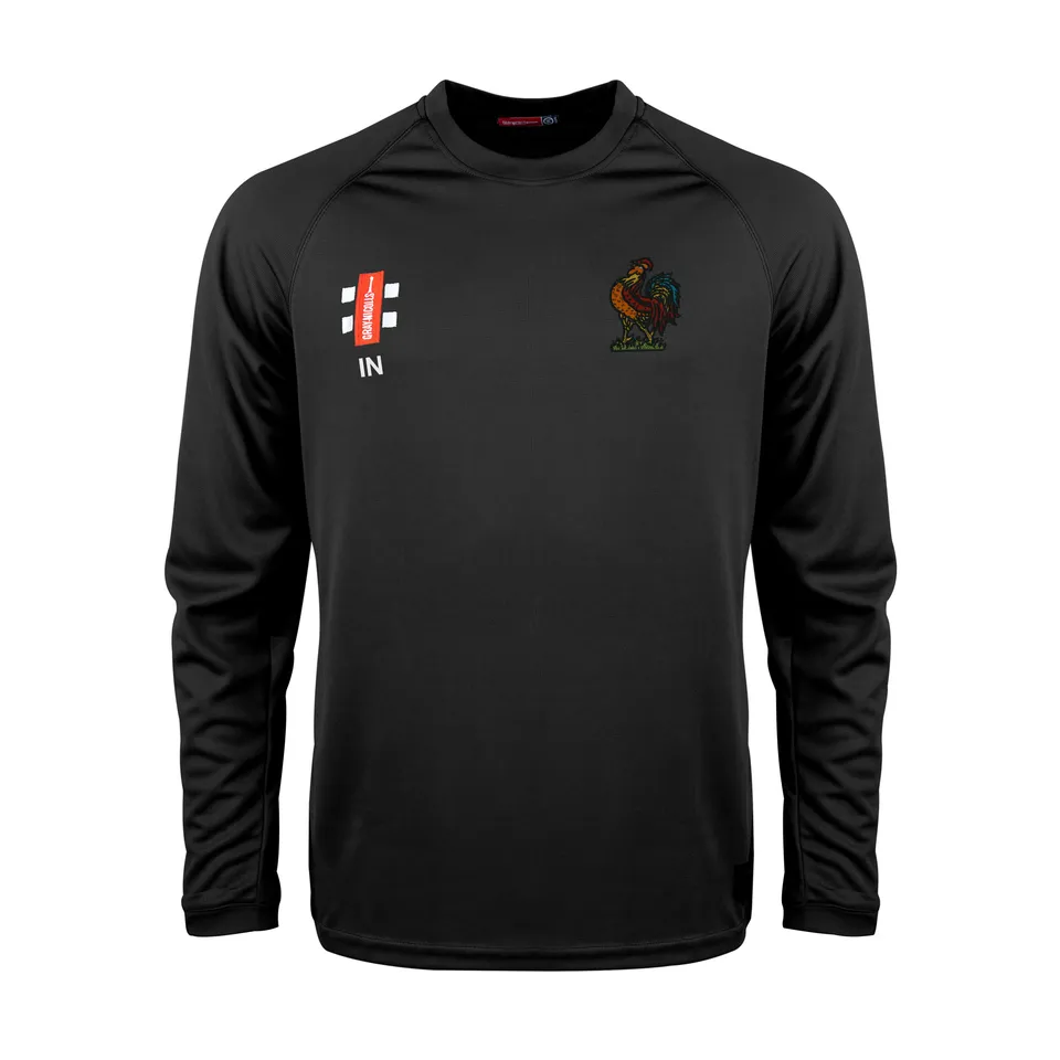 gray-nicolls-harrogate-cc-senior-black-matrix-v2-tee-shirt-manica-lunga image 1