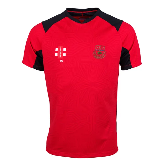 gray-nicolls-cherry-tree-cc-junior-pro-t20-maglia-manica-corta-red-black image 1