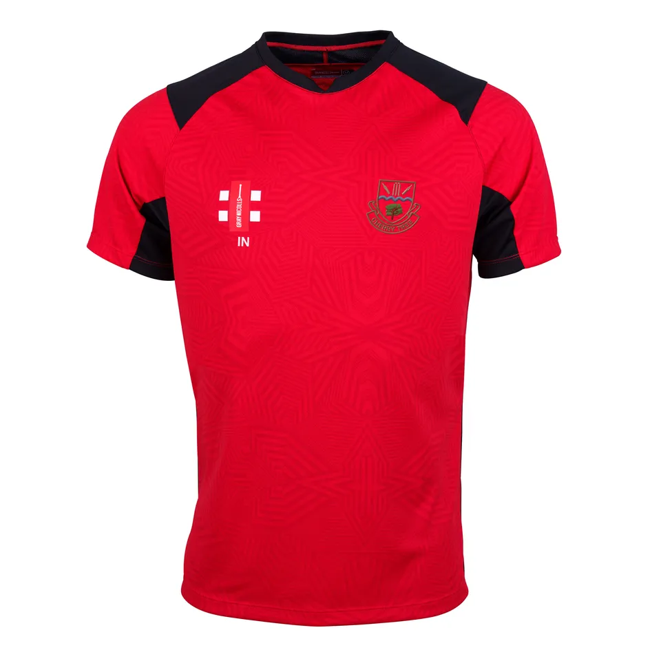 gray-nicolls-cherry-tree-cc-junior-pro-t20-maglia-manica-corta-red-black image 1