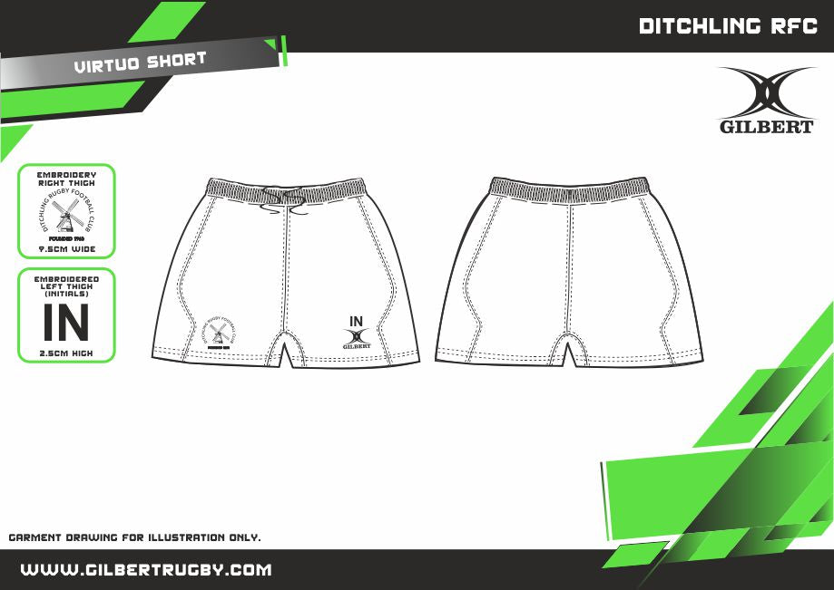 gilbert-rugby-ditchling-rfc-virtuo-pantaloncino-bianco-adulto image 2