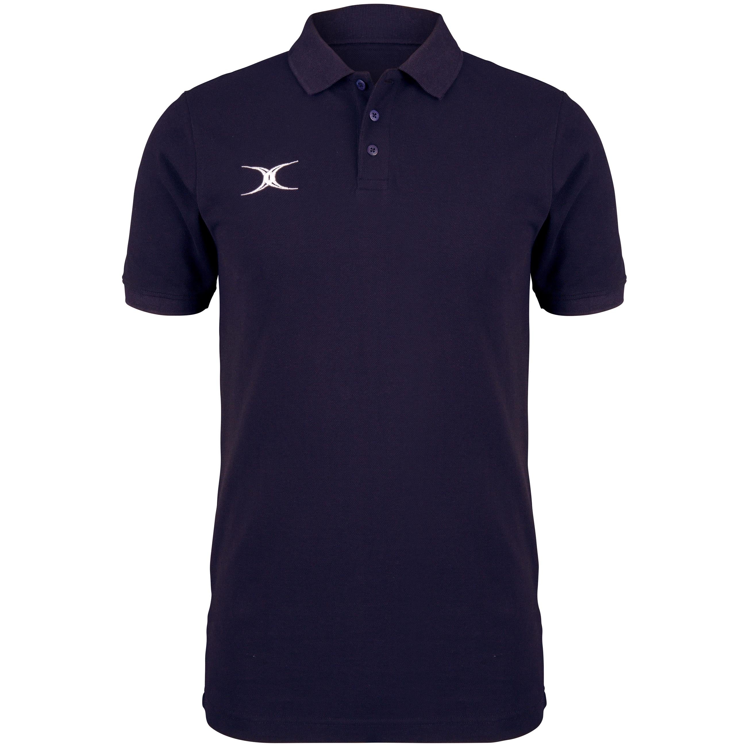 gilbert-rugby-quest-polo-junior-cotone-organico-nero-blu-navy image 1