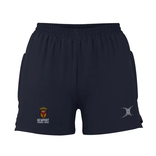 gilbert-rugby-evo-shorts-donna-nero-newport-schools-pantaloncini-rugby-da-donna image 1