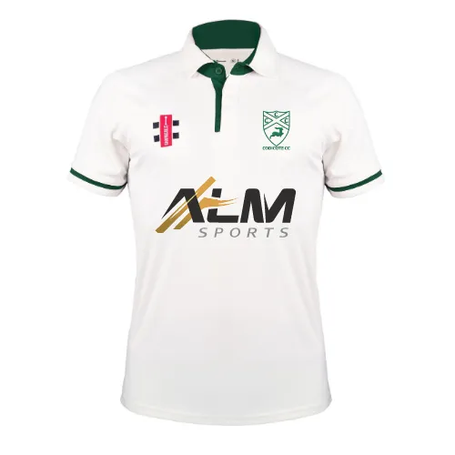 gray-nicolls-codicote-cc-pro-performance-v3-s-s-shirt-senior-ivory-green image 1
