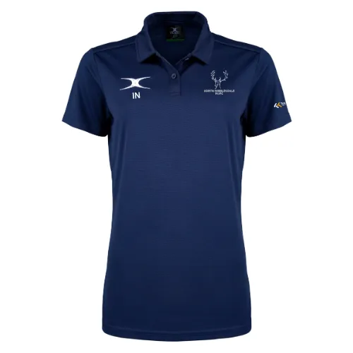 gilbert-rugby-photon-ii-polo-s-s-donna-north-ribblesdale-rfc-blu-navy image 1
