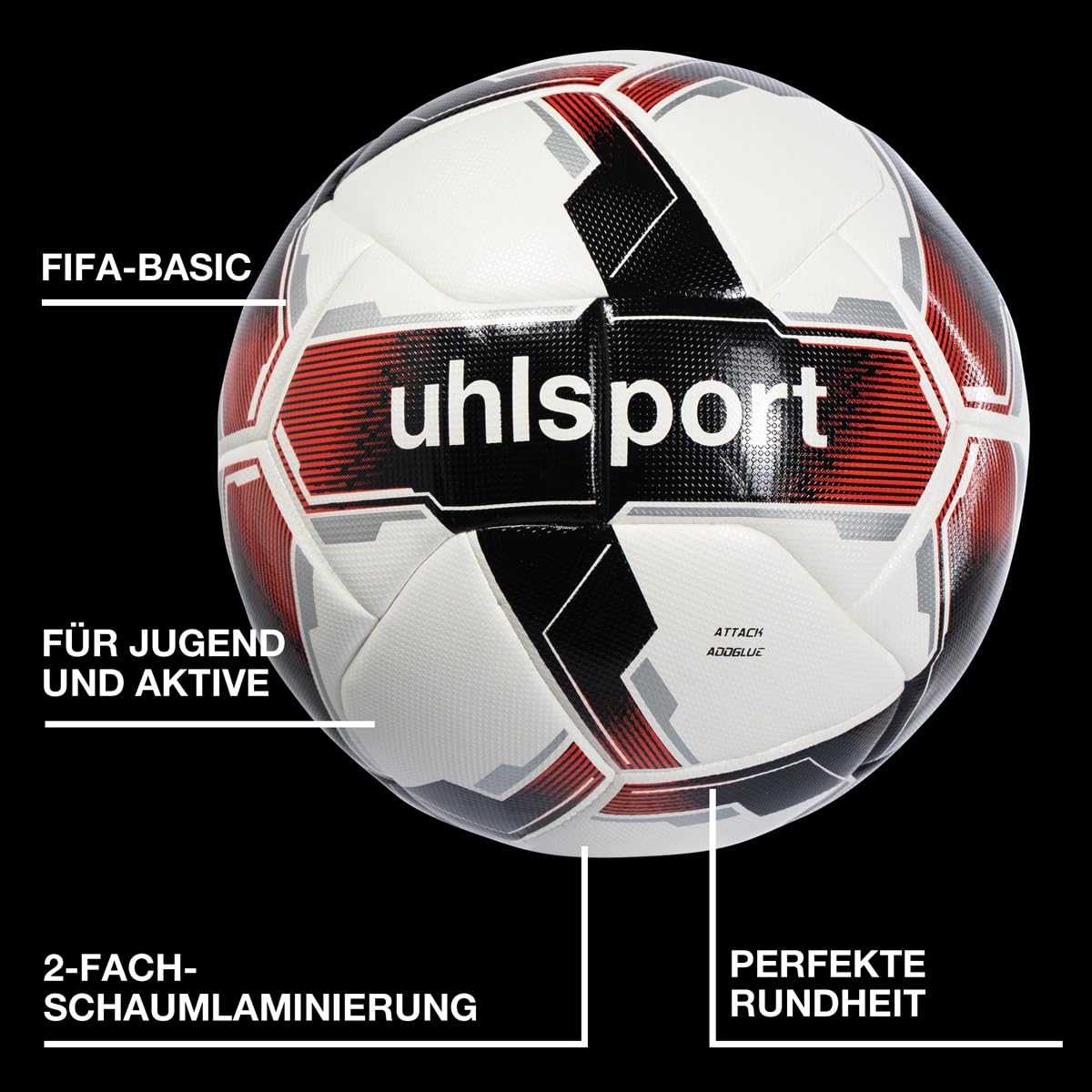 uhlsport-attack-addglue-pallone-da-calcio-allenamento-n-5-fifa-basic image 3