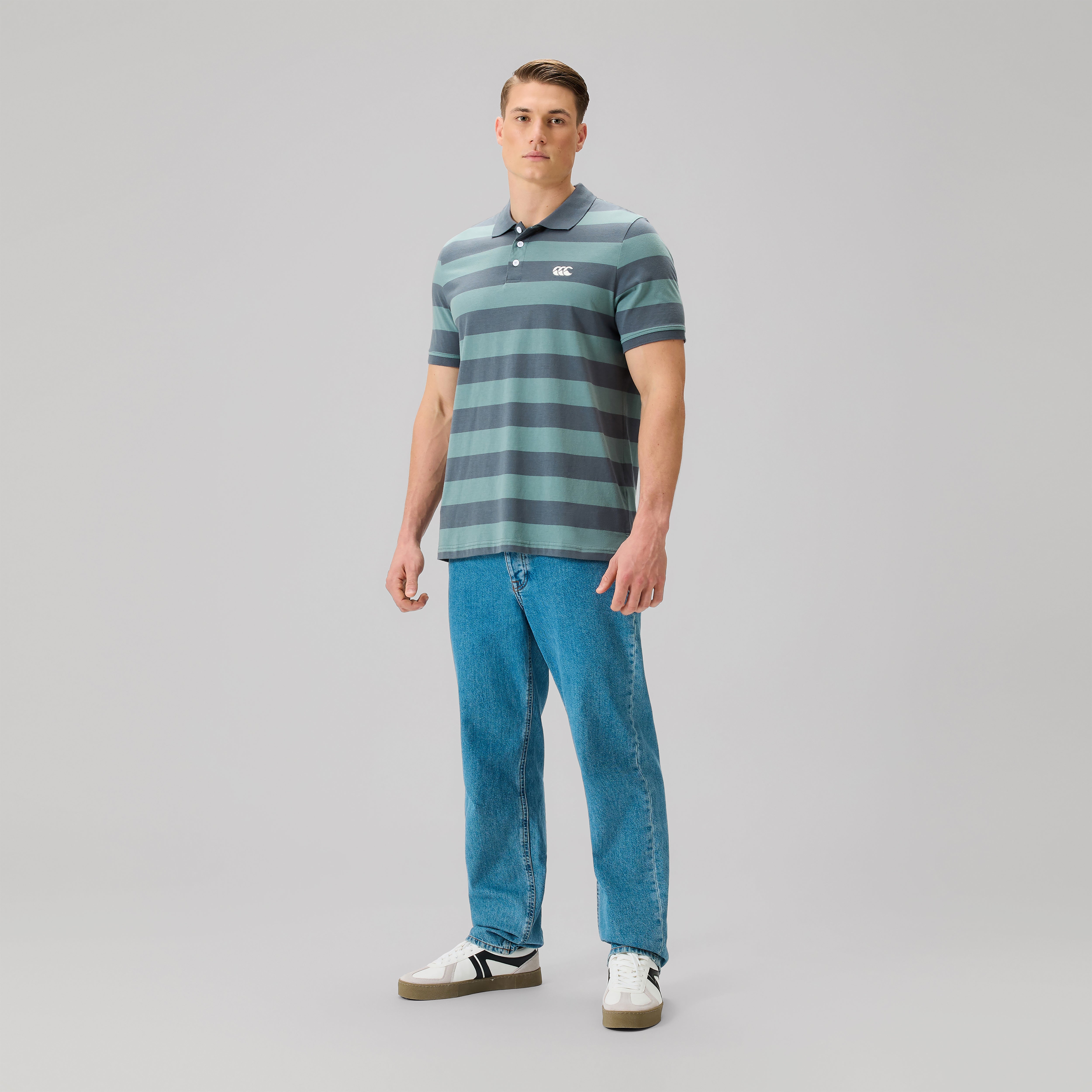 canterbury-fundamentals-polo-riga-uomo-grigia image 2