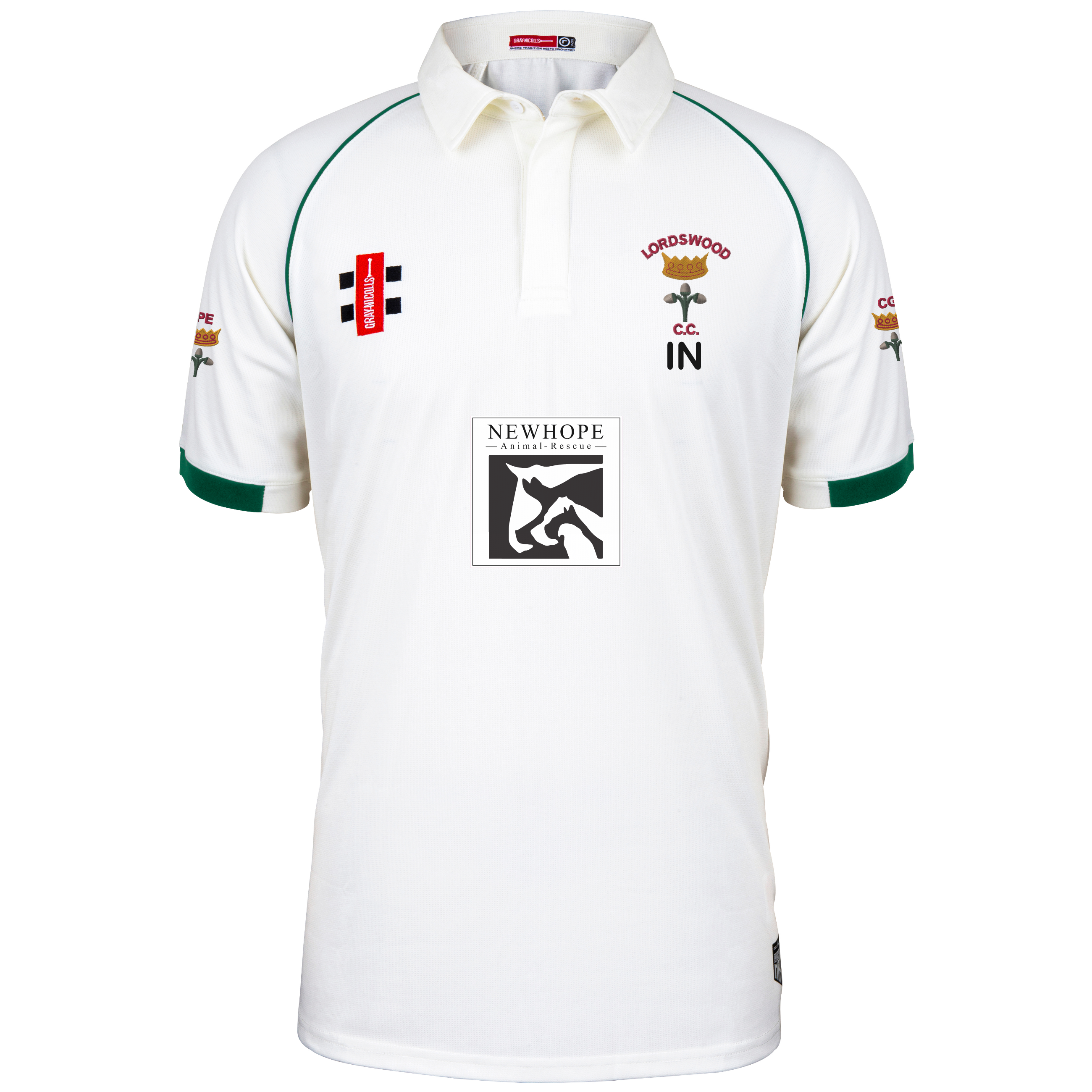 gray-nicolls-lordswood-cc-matrix-v2-maglia-cricket-s-s-senior-avorio-verde image 1