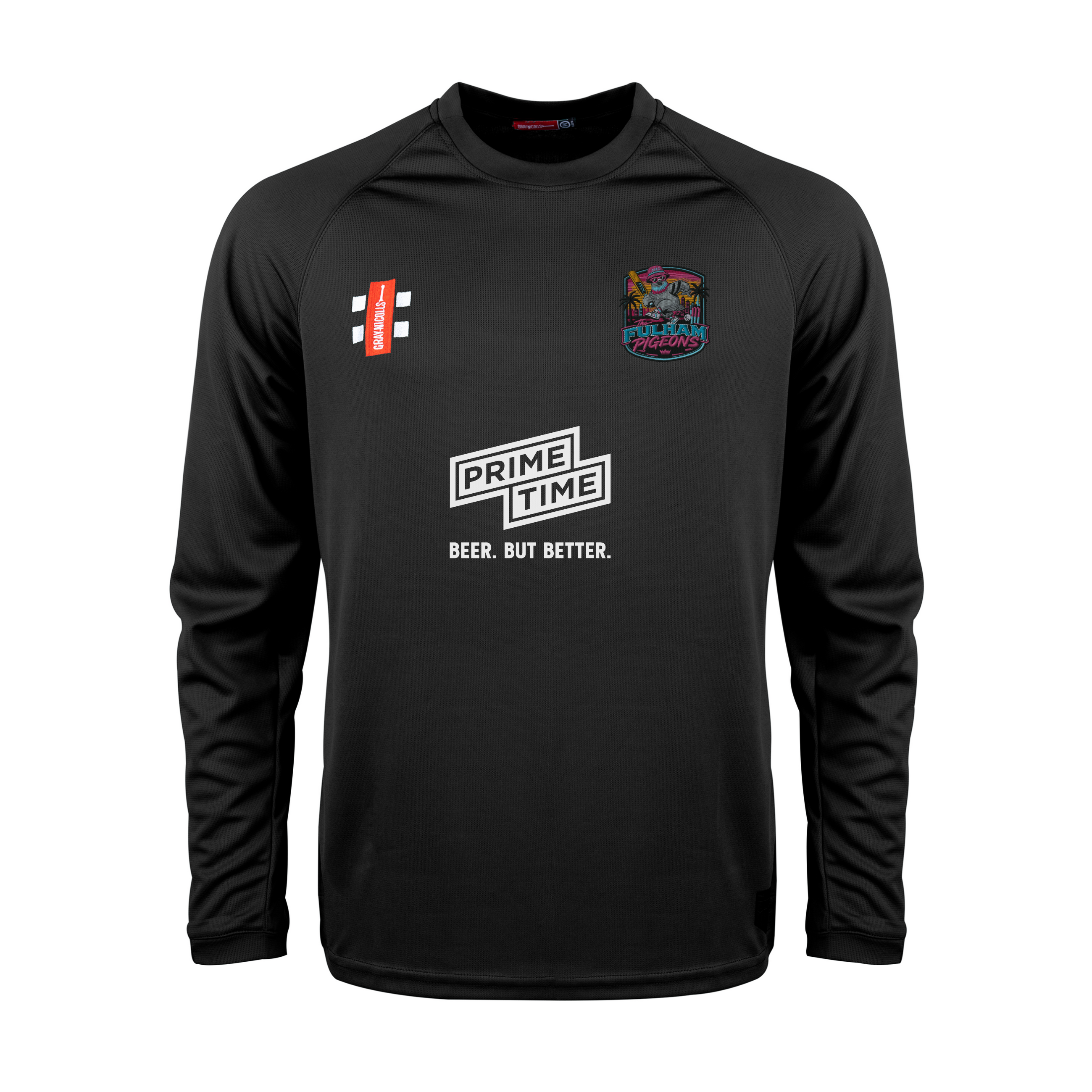 gray-nicolls-matrix-v2-t-shirt-l-s-fulham-pigeons-cc-senior-nero image 1