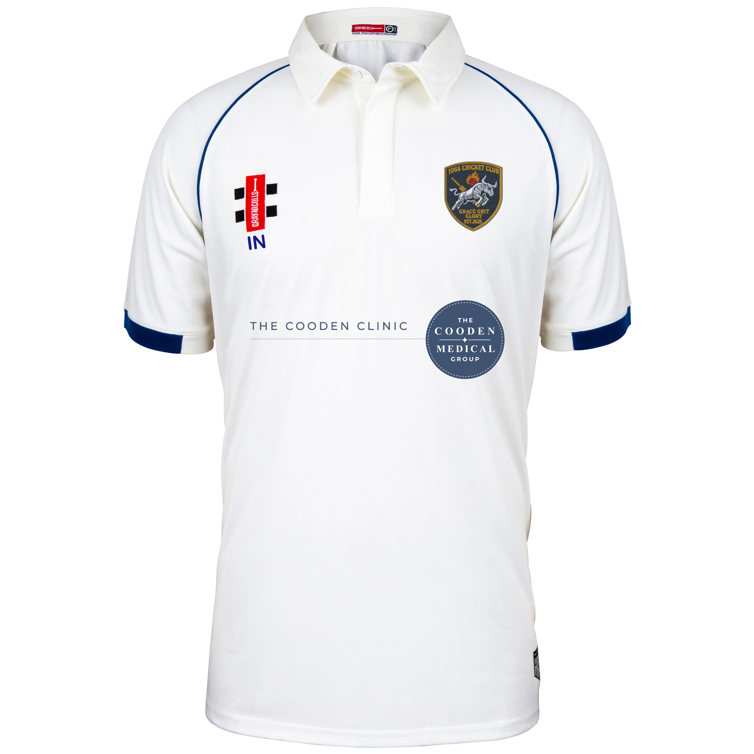 gray-nicolls-1066-cc-senior-matrix-v2-s-s-shirt-avorio-navy image 1