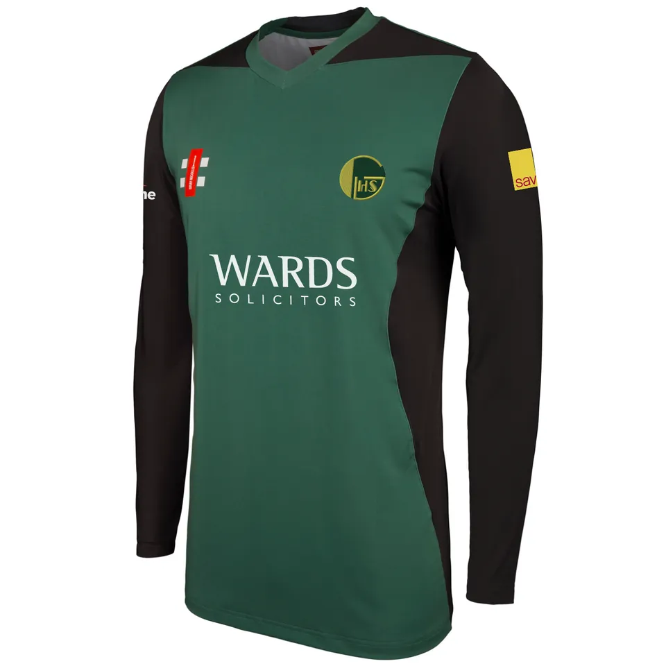 gray-nicolls-golden-hill-cc-junior-pro-performance-maglia-t20-manica-lunga-green image 1