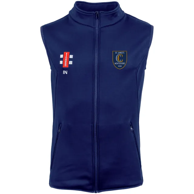 gray-nicolls-st-james-montefiore-storm-fleece-body-warmer-senior-navy-gilet-sman image 1