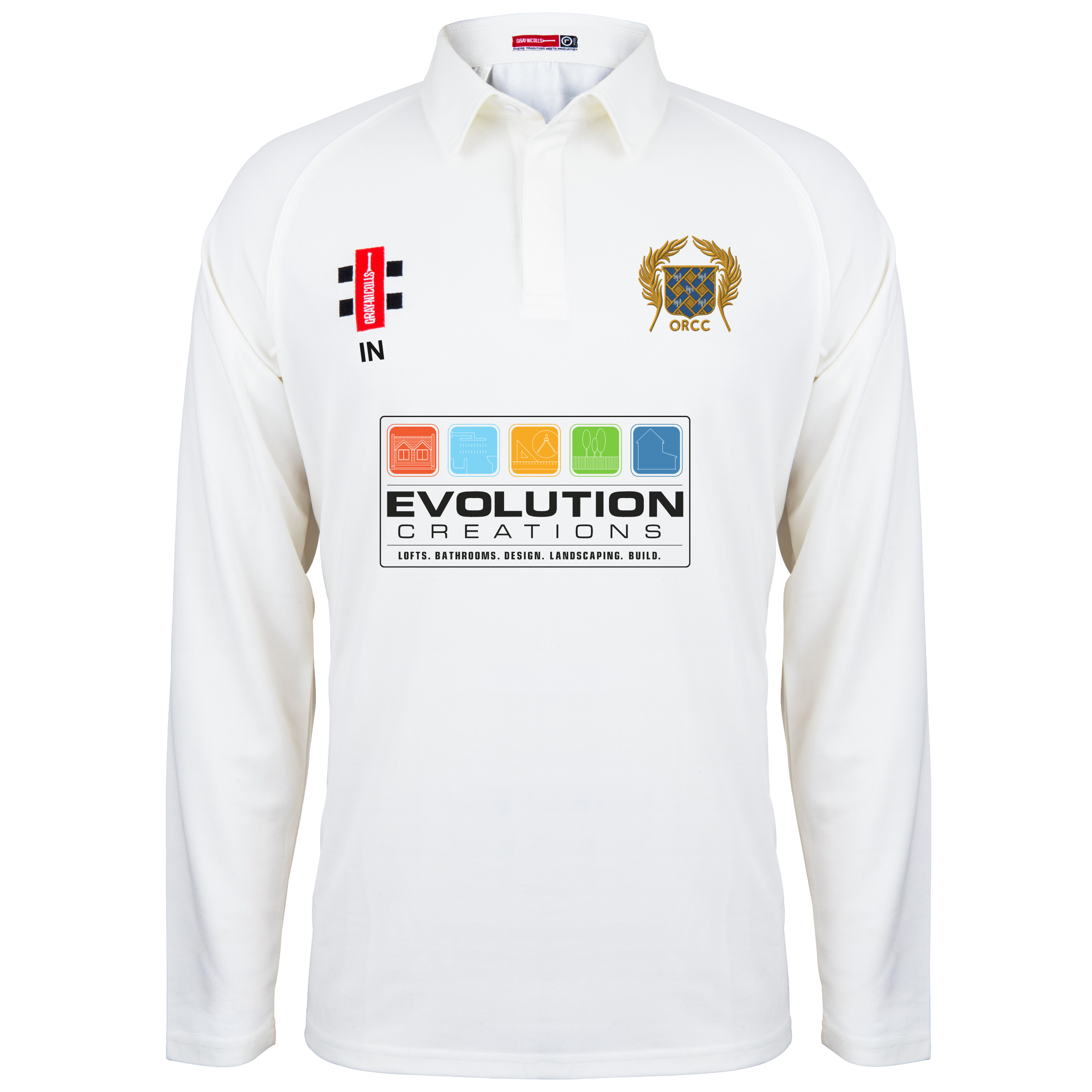 gray-nicolls-old-rutlishians-cc-senior-ivory-matrix-camicia-manica-lunga image 1