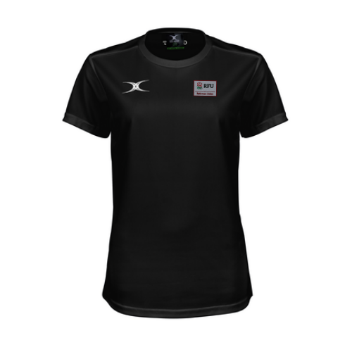 gilbert-rugby-rfu-referees-union-donna-photon-ii-t-shirt-manica-corta-nero image 1