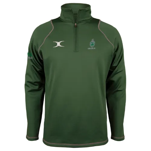 gilbert-rugby-quest-pile-1-4-zip-uomo-north-midlands-rugby-referees-verde image 1