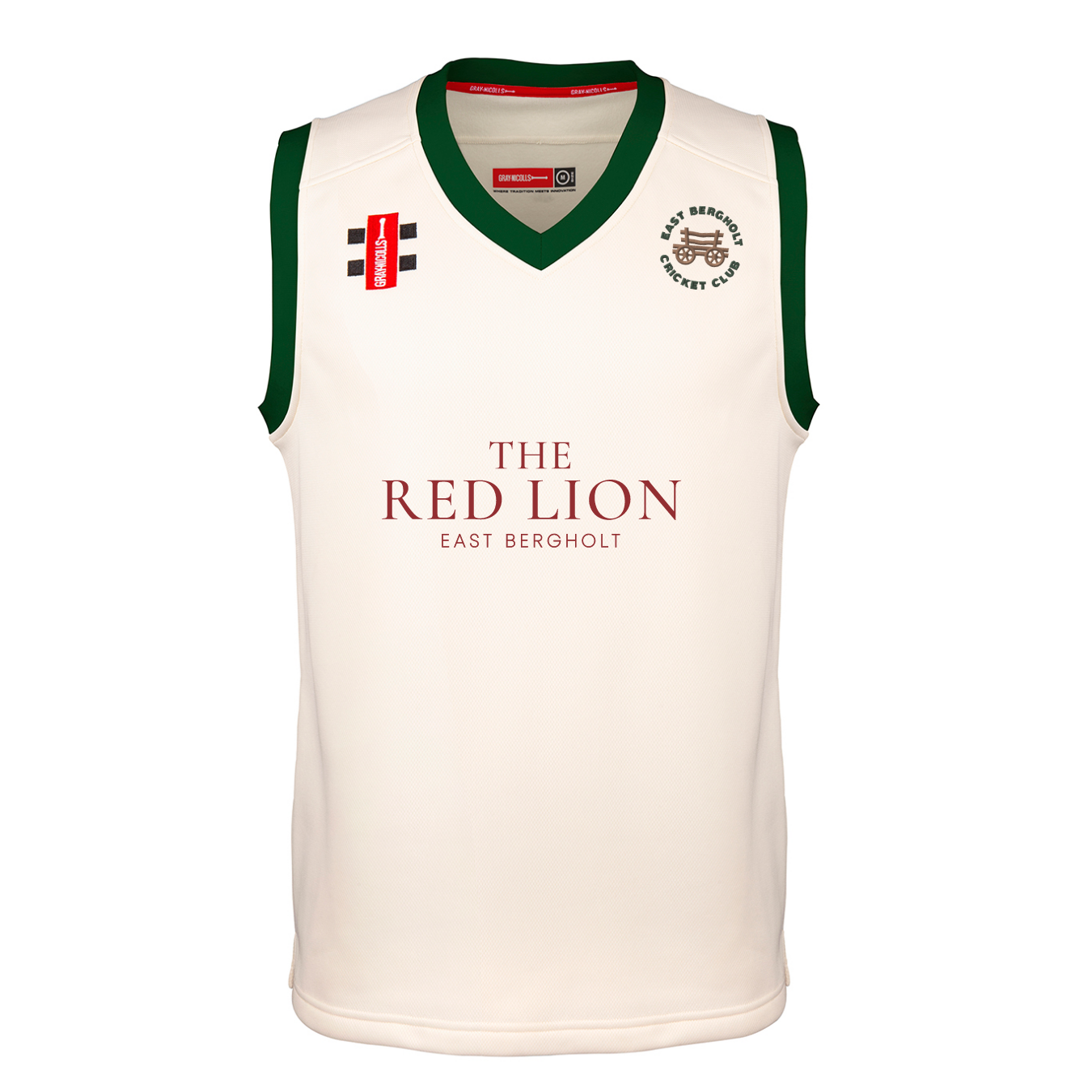 gray-nicolls-east-bergholt-cc-bambino-gilet-pro-performance-avorio-verde image 1