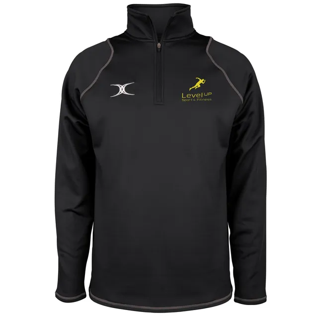 gilbert-rugby-quest-pile-rugby-uomo-1-4-zip-nero-senior image 1