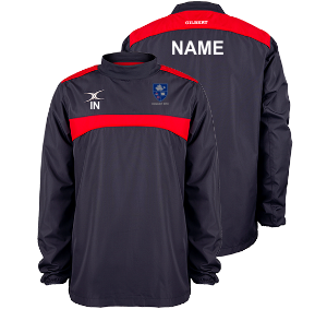 gilbert-rugby-havant-rfc-bambino-giacca-warm-up-photon-blu-navy-scuro-rosso image 1
