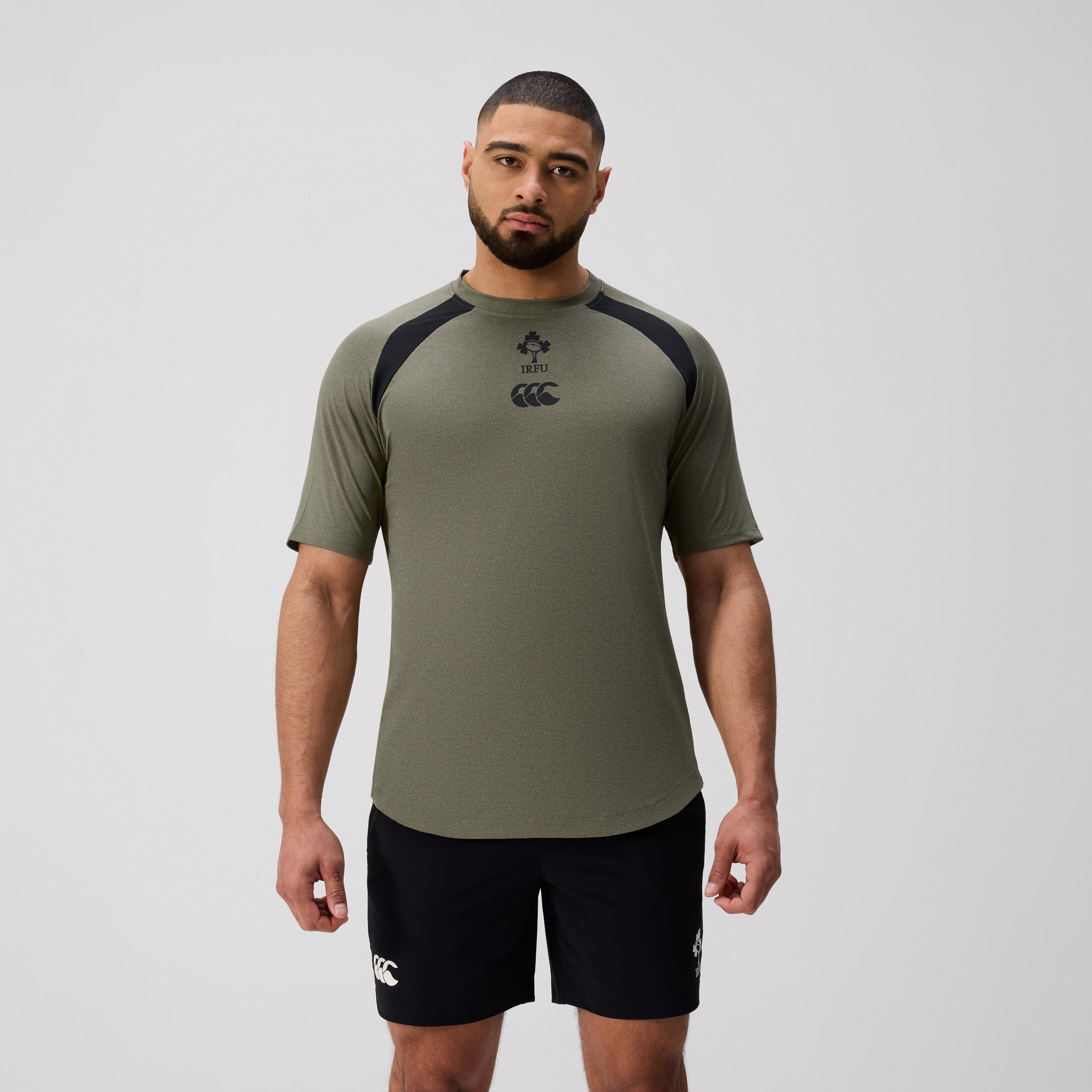 canterbury-ireland-elite-training-tee-uomo-verde-t-shirt-allenamento-rugby image 1