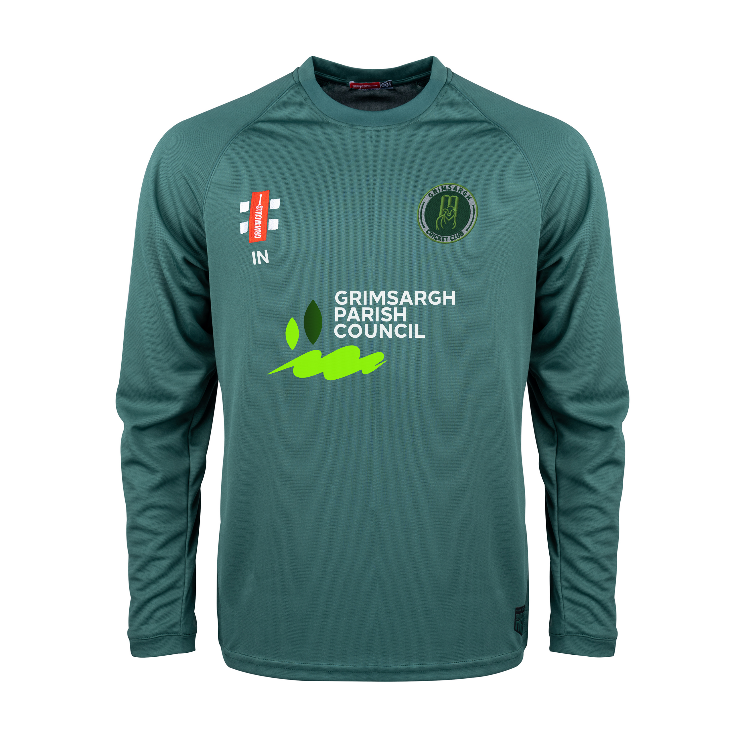 gray-nicolls-matrix-v2-l-s-tee-shirt-senior-green-maglia-manica-lunga-grimsargh- image 1