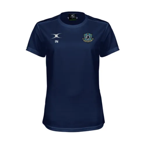 gilbert-rugby-warrington-select-rfc-photon-ii-t-shirt-donna-blu-navy-manica-cort image 1