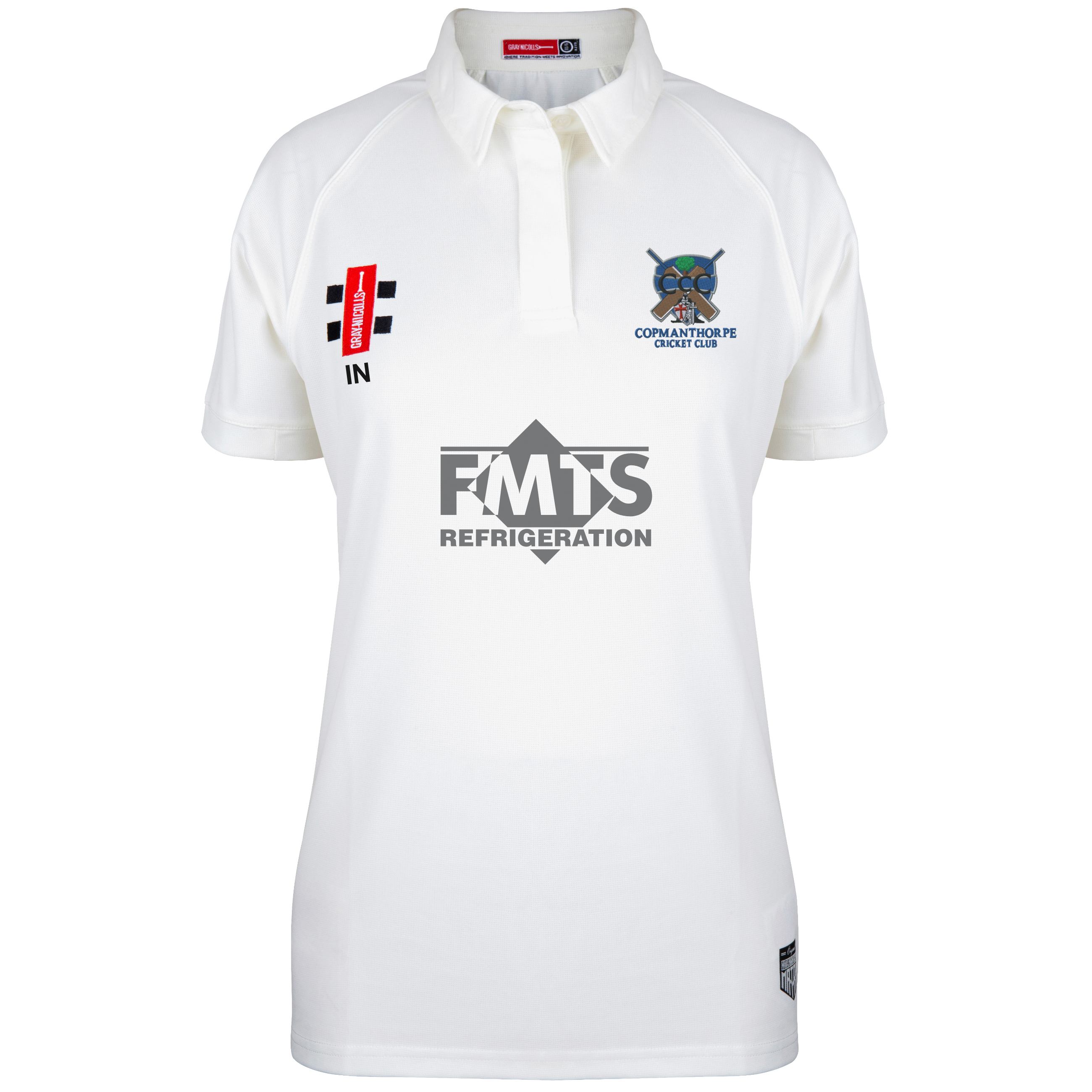 gray-nicolls-matrix-v2-maglia-manica-corta-donna-copmanthorpe-cricket-club-avori image 1