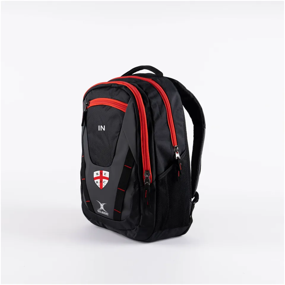 gilbert-rugby-club-v4-zaino-rucksack-senior-nero-rosso-rye-rugby-club image 1