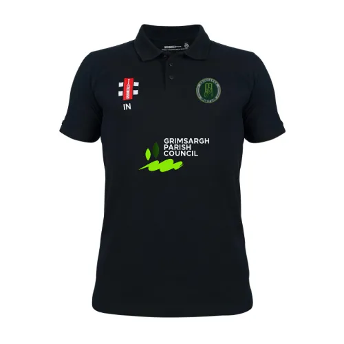 gray-nicolls-grimsargh-cricket-club-senior-polo-velocity-manica-corta-nera image 1