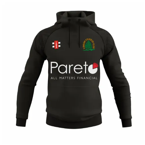 gray-nicolls-lindow-cricket-club-senior-gts-hoodie-nera-felpa-cappuccio-cricket- image 1