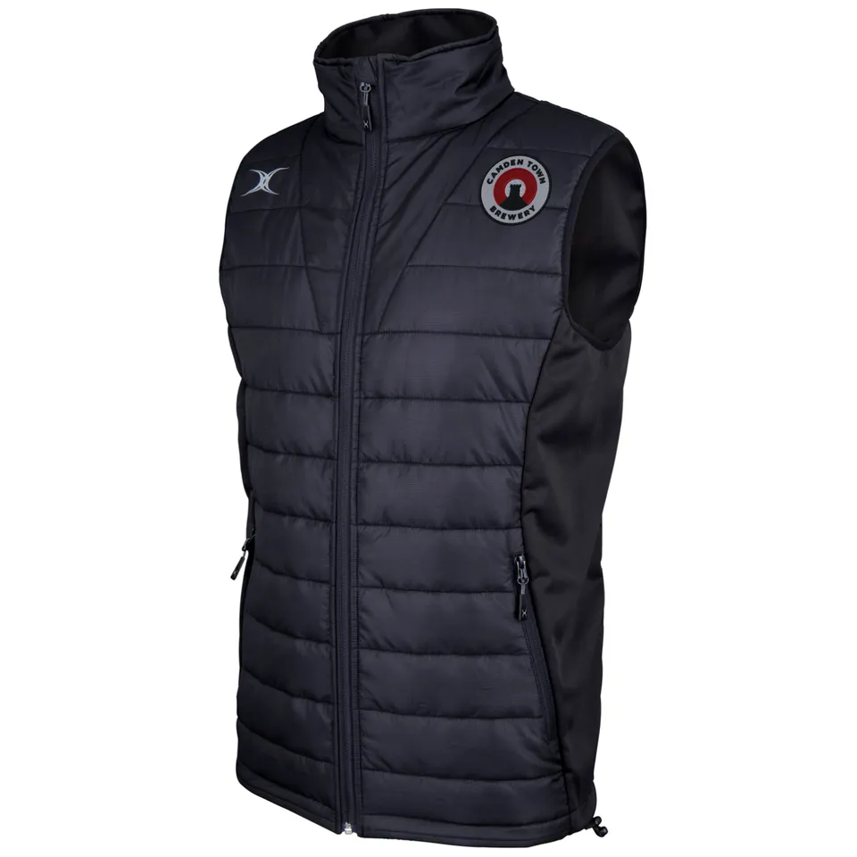gilbert-rugby-camden-town-brewery-senior-pro-gilet-body-warmer-uomo-nero image 1