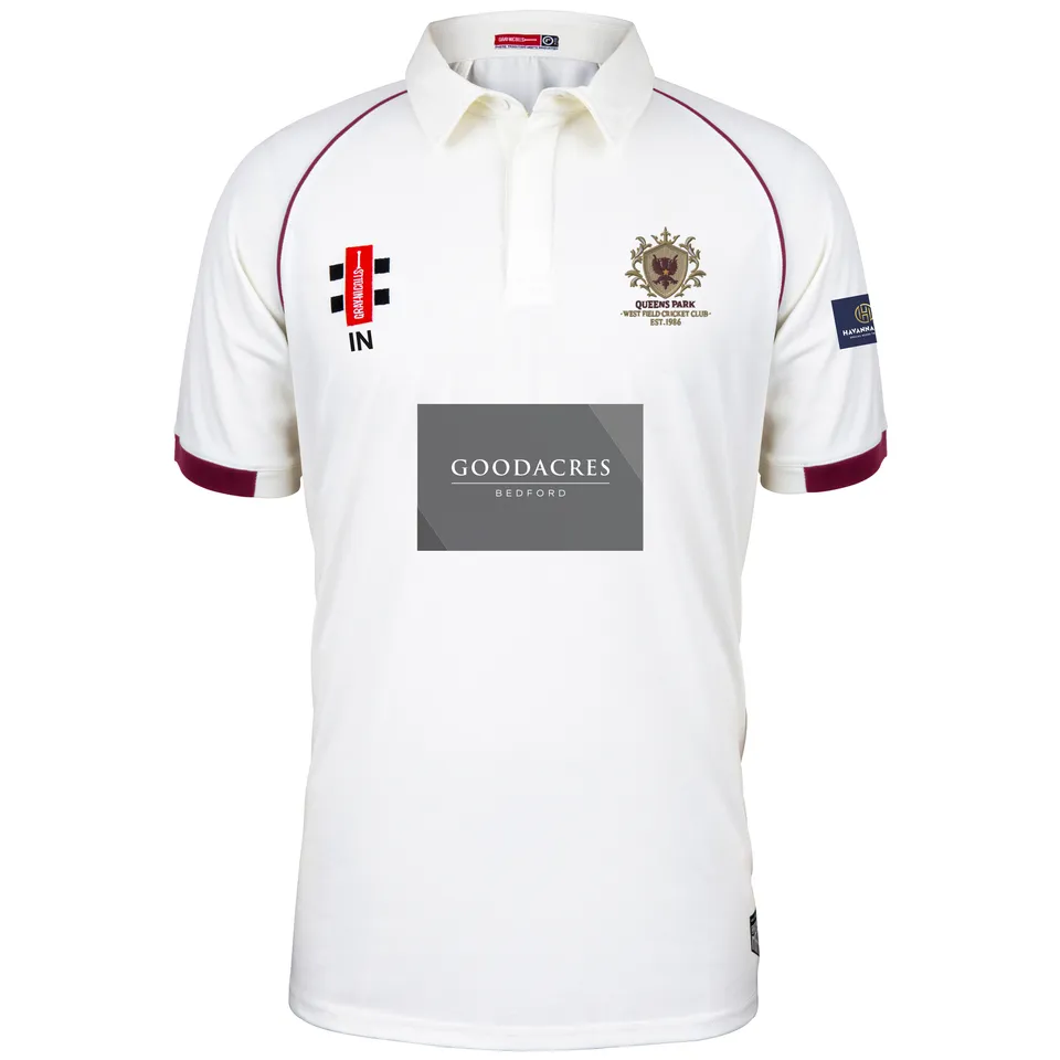 gray-nicolls-queens-park-westfield-matrix-v2-maglia-cricket-junior-avorio-bordea image 1