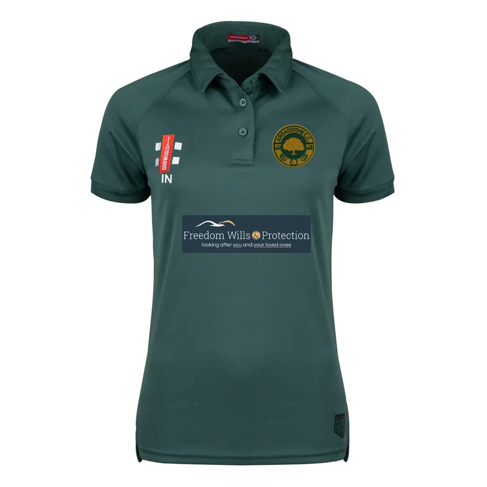 gray-nicolls-broadstone-cc-women-s-matrix-v2-polo-manica-corta-green image 1