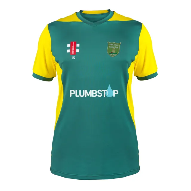 gray-nicolls-east-anton-cc-maglia-t20-manica-corta-junior-verde-giallo image 1