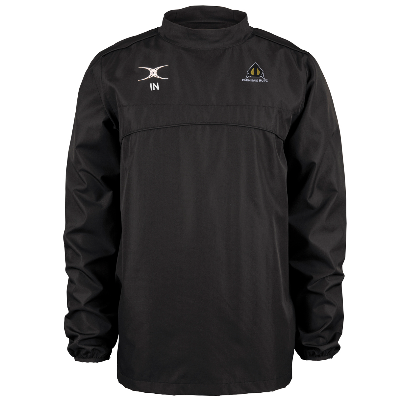 gilbert-rugby-photon-giacca-warm-up-junior-farnham-rufc-black image 1