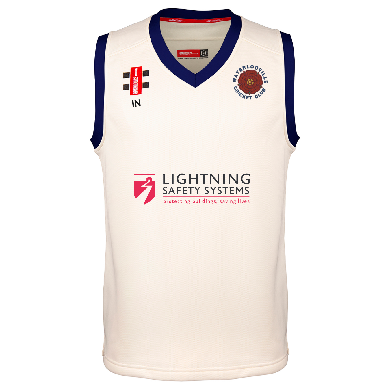 gray-nicolls-waterlooville-senior-ivory-navy-gilet-cricket-pro-performance-match image 1