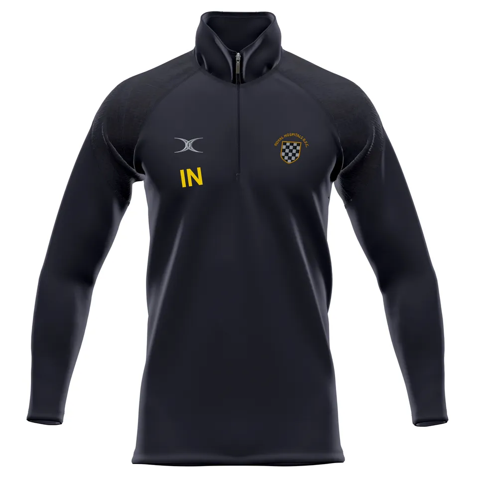 gilbert-rugby-barts-and-the-london-rfc-gts-1-4-zip-fleece-nero-senior image 1