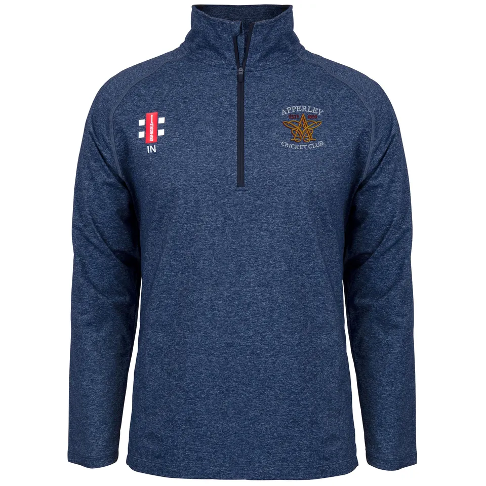 gray-nicolls-apperley-cc-junior-velocity-mid-layer-navy-mezza-zip image 1
