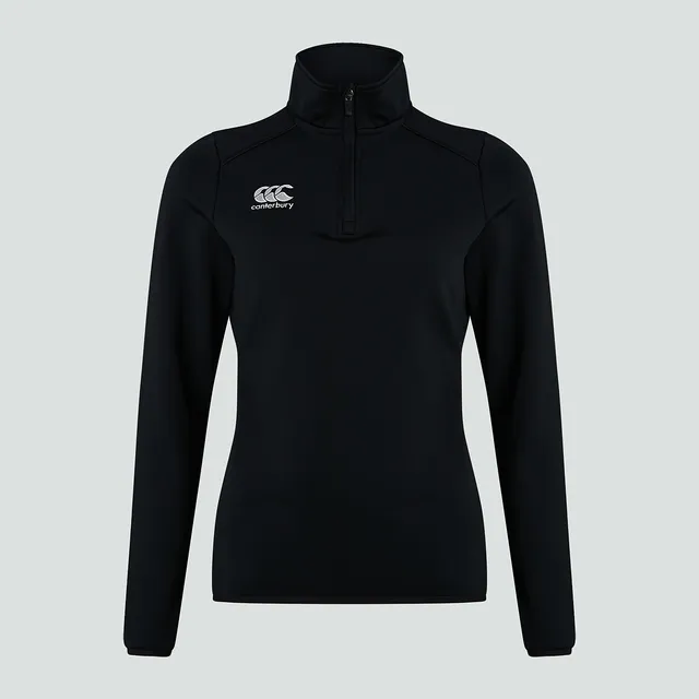canterbury-club-1-4-zip-mid-layer-top-black-midlayer-training-donna-nero image 1