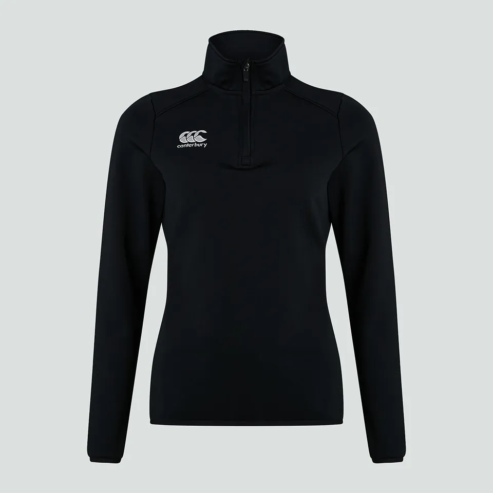 canterbury-club-1-4-zip-mid-layer-top-black-midlayer-training-donna-nero image 1