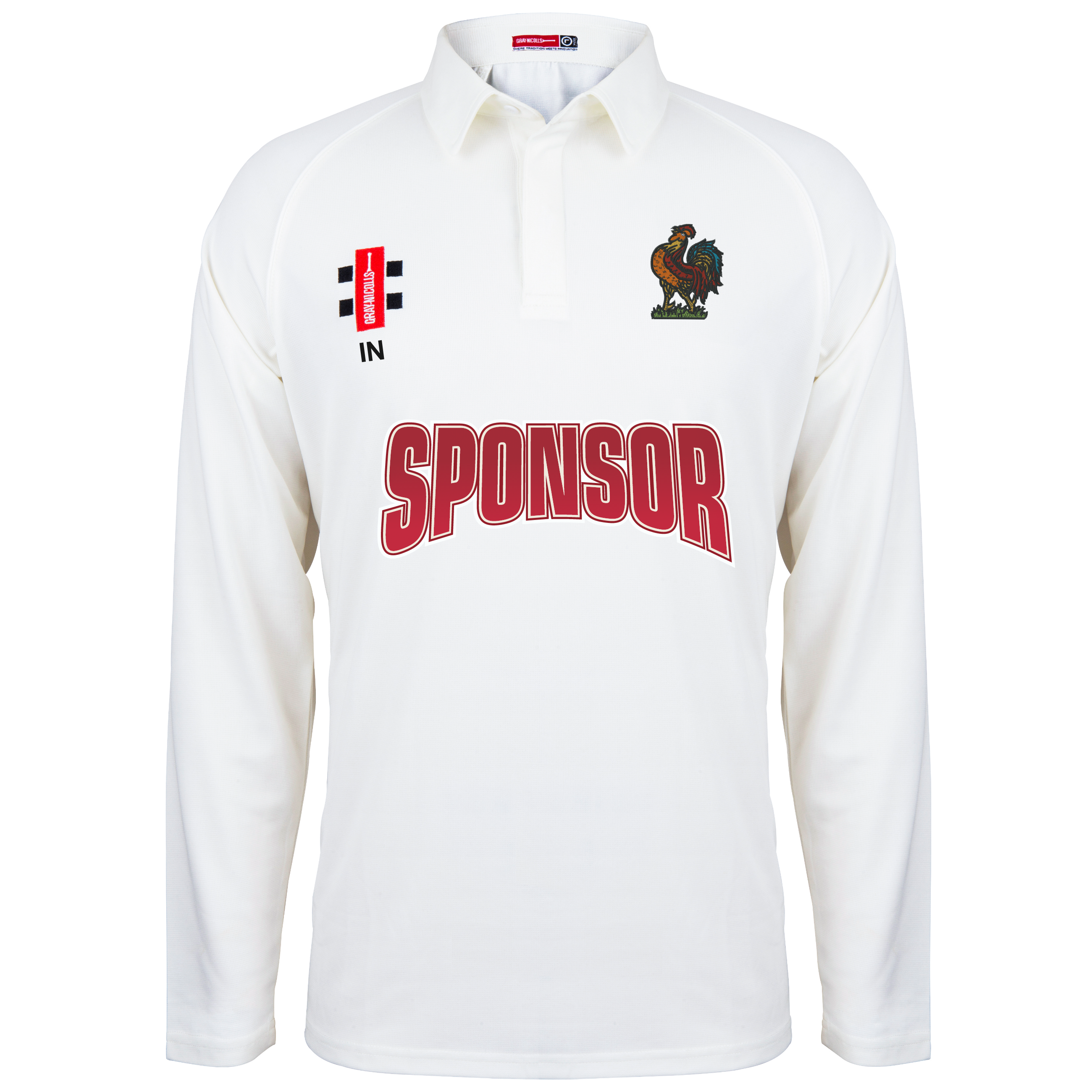 gray-nicolls-harrogate-cc-junior-matrix-v2-maglia-cricket-manica-lunga-avorio image 1